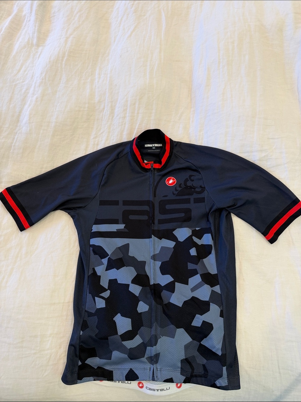 Castelli Men's Black & Gray Camo Cycling Jersey